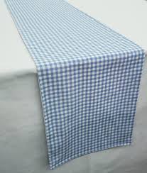 Light Blue White Checked Gingham Table Runner Etsy In 2020 Fabric Decor Blue And White Table Runners