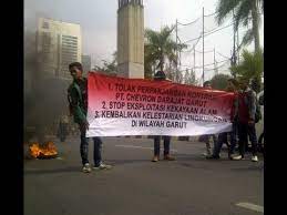 Chevron is indonesia's largest oil producer, with a total daily production averaging 460,000 barrels of. Aliansi Mahasiswa Demo Tolak Perpanjangan Kontrak Pt Chevron Darajat Garut Youtube