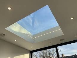 A Finished Skylight With Finished Led Strip Light Completely Internal Frameless Glass Solar Reflective And Self Cleaning Gla Roof Lantern Skylight Roof Light