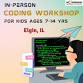 In-Person Free coding Workshop for Kids at Elgin, IL (7-14)