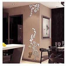Use on ceilings, walls, or as an outdoor mirror. Wall Sticker Home Decor 3d Creative Circle Ring Acrylic Mirror Wall Stickers Decals Mural Art Room Decoration Silver As Shown Buy Online In Aruba At Aruba Desertcart Com Productid 102830082