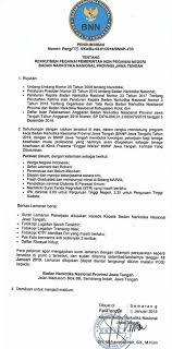 Demikian beberapa contoh surat lamaran seleksi cpns 2019 bnn sma d3 s! Rekrutmen Badan Narkotika Nasional Provinsi Jawa Tengah Tahun 2019 Rekrutmen Lowongan Kerja Bulan Juli 2021