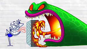 This is a perfect starter scary movie for kids, because it looks macabre, like the old cartoons, but most of the ghoulish elements are played for. Shaving The Day In Unwary Scary Monster Animal Short Animated Cartoons Youtube