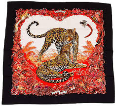 Hermas Dallet Jungle Love Cashmere Shawl Vintage Lux Seta