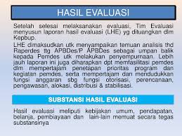 Sk tim evaluasi apbdes 2019. Peranan Camat Sebagai Evaluator Apbdesa Ppt Download