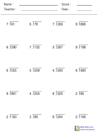 Division worksheets are a great way to memorize division problems. Div Short