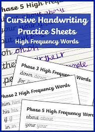 Maybe you would like to learn more about one of these? Handwriting Practice Sheets High Frequency Words Teaching Cursive Writing Teaching Cursive Handwriting Worksheets