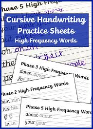 Maybe you would like to learn more about one of these? Handwriting Practice Sheets High Frequency Words Teaching Cursive Writing Teaching Cursive Handwriting Worksheets