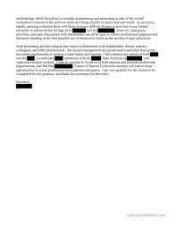 Curator Of Special Collections Cover Letter Open Cover Letters