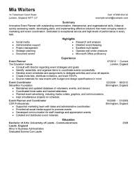 Professional Event Planner Resume Examples Livecareer