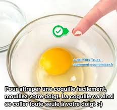 Mouillez Votre Doigt Pour Retirer Facilement Une Coquille D Oeuf Trucs Et Astuces Cuisine Coquille D Oeuf Cuisine Et Boissons