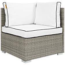 Repose Outdoor Patio Corner Corner Sofa And Chair Patio Sectional Modway Furniture