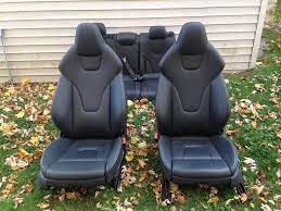 B8 S4 Interior Front And Rear Black Leather Seats Black Leather Seating Black Leather Leather
