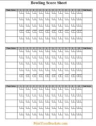 Printable Bowling Score Sheets Print Free Scorecard Bowling Bowling Games Youth Bowling