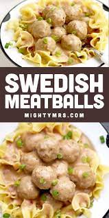 Easy Creamy Swedish Meatballs With Noodles Recipe Easy Dinner Recipes Dinner Swedish Meatballs Easy