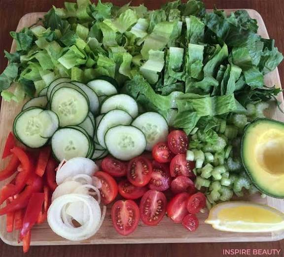 Avocado Lemon Green Salad Recipe - Inspire Beauty