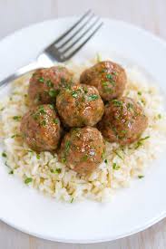 Honey Garlic Baked Turkey Meatballs Recipe Recipes Turkey Meatballs Turkey Recipes