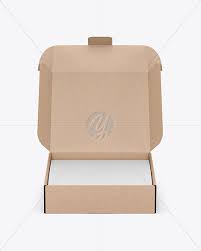 Download Opened Kraft Box Mockup In Box Mockups On Yellow Images Object Mockups PSD Mockup Templates