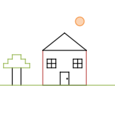 Graphing a house on desmos! House