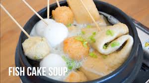 Kamaboko is a steamed cake of cooked fish. Korean Fish Cake Soup Recipe Oemuk Guk Youtube