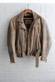 Vintage 1980s Hudson Leather Tan Leather Motorcycle Jacket Sz Etsy Leather Motorcycle Jacket Jackets Vintage Leather Jacket