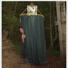 Cool Idea Make A Shower Enclosure For Camping Out Of A Hula Hoop Camping Shower Shower Enclosure Outdoor Camping