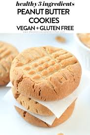 3 Ingredients Peanut Butter Cookies Healthy Peanut Butter Cookies Vegan Peanut Butter Cookies Vegan Cookies Recipes