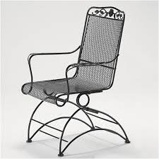 Woodard Windflower Coil Spring Dining Arm Chair Wrought Iron Patio Furniture Patio Dining Chairs Outdoor Dining Chairs