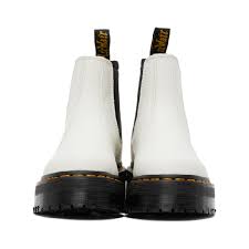 Martens chelsea boot was produced in the 70s, but the actual style dates back to the victorian era. Dr Martens Women S 2976 Quad Leather Chelsea Boots In White Modesens