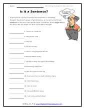 Cu k ni br a. Writing Appropriate Complete Sentences Worksheets