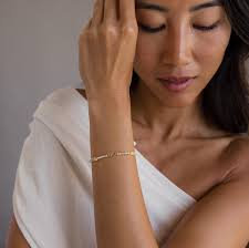 Multiple Name Tennis Bracelet by Caitlyn Minimalist • Custom Diamond Name  Charm Bracelet • Couples Jewelry • Perfect Gift for Mom • BM76F30