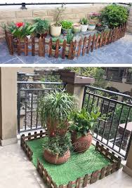Wooden fences of balconies, open verandas and terraces have been very popular lately. Carbonized Antiseptic Wooden Pile Fence Garden Wood Fencing Balcony Courtyard Decoration Flowerbed Wood Fence Garden Buildings Fencing Trellis Gates Aliexpress