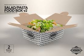 Salad Food Box V2 Packaging Mockup Food Mockup Food Food Packaging
