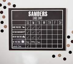 Personalized Family Chore Charts Wall Organizer Pottery