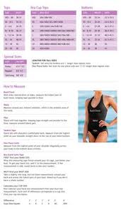 11 best sizing charts for womens activewear images active