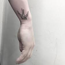 Geometric Swallow On Babe Sian Thanks Darling Based On Customer Reference Geometrictattoos Small Wrist Tattoos Geometric Tattoo Tattoo Designs Wrist
