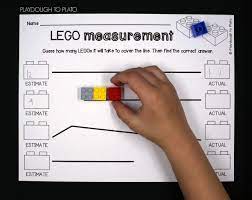 lego measurement playdough to plato