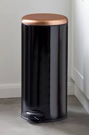 Next Black With Copper Effect Bin Black 220465344245935696 Copper Kitchen Accessories Black And Copper Kitchen Gold Kitchen Accessories