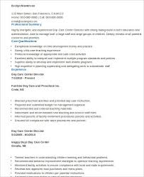 free 8+ sample daycare resume templates