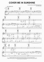 At piano sheet music online we collect free sheet music for piano on the web every day. Cover Me In Sunshine Piano Sheet Music Onlinepianist