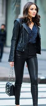 Winter Outfit Ideas With Black Leather Jacket For Women Styledme Leather Jackets Women Winter Outfits Stylish Winter Outfits