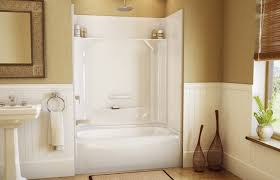 one piece shower units with seat