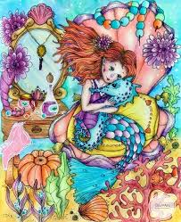 qiu yan on instagram follow videos by coloringwithvicky klaramarkova adultcoloring 大人の塗り絵 大人のぬりえ 著色本 autumn illustration coloring books mermaid art