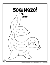 Some of the coloring pages are seal templates coloring in 2020 kiga click on the coloring page to open in a new window and print. Seal Maze Coloring Page For Kids Woo Jr Kids Activities