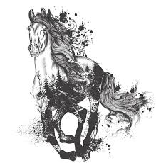 Majestic Horse Hokus Pocus Transfer New Furniture Transfers Etsy Majestic Horse Horse Tattoo How To Draw Hands