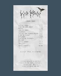 Albums But Make Them Receipts On Instagram Kid Krow By Conan Gray Conangray Thank You So Much For 50k In 2020 Conan Gray Music Poster Design Music Wall