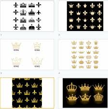 Mẫu icon vương miện đẹp, chất file vector AI, EPS, PSD
