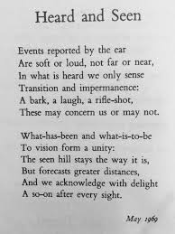 W H Auden Heard And Seen Collected Poems Poems Words Poetry