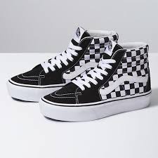 Black And White Checkered High Top Vans Pin On Aesthetic Shoes