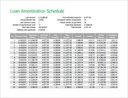 Amortization Schedule Template 10 Free Sample Example